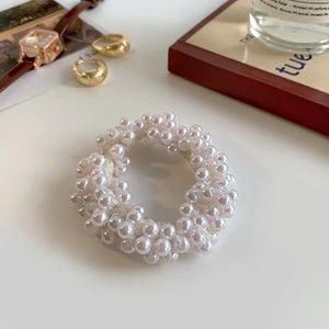 Women’s Sweet Geometric Pearl & Rhinestone Hair Tie – 9 Styles