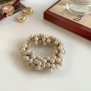 Women’s Sweet Geometric Pearl & Rhinestone Hair Tie – 9 Styles