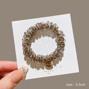 Women’s Sweet Geometric Pearl & Rhinestone Hair Tie – 9 Styles